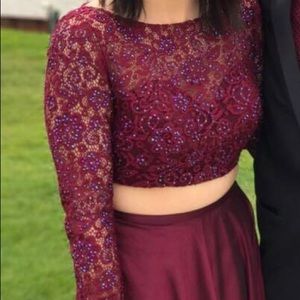 Size 6 Burgundy Prom Dress